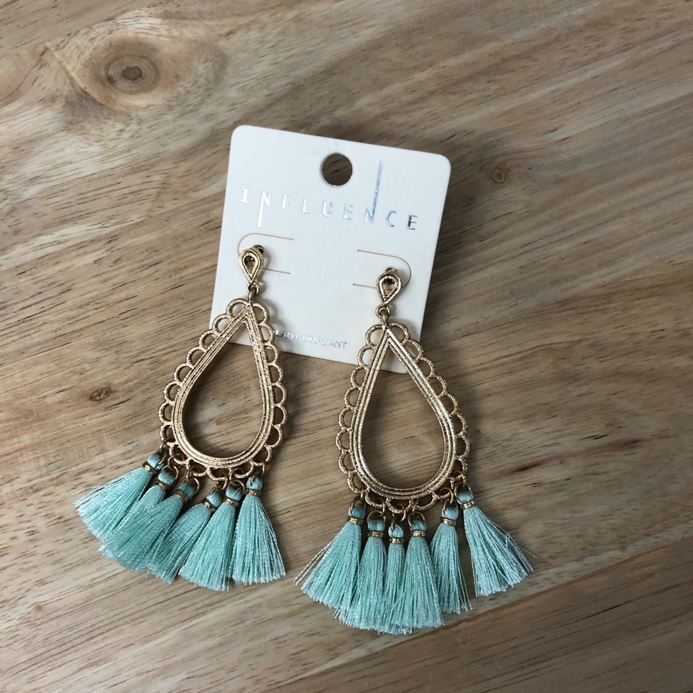 Influence gold tear drop earrings